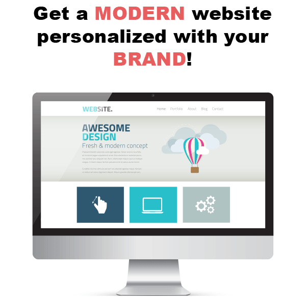 Get a modern website with your brand designed